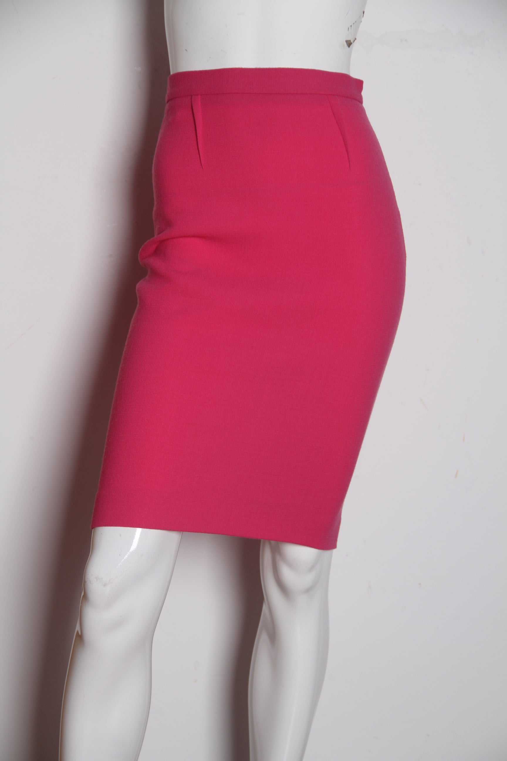 Ky Custom Women Exposed Zipper Back Midi Business Pencil Knee Length Skirt Party Skirts