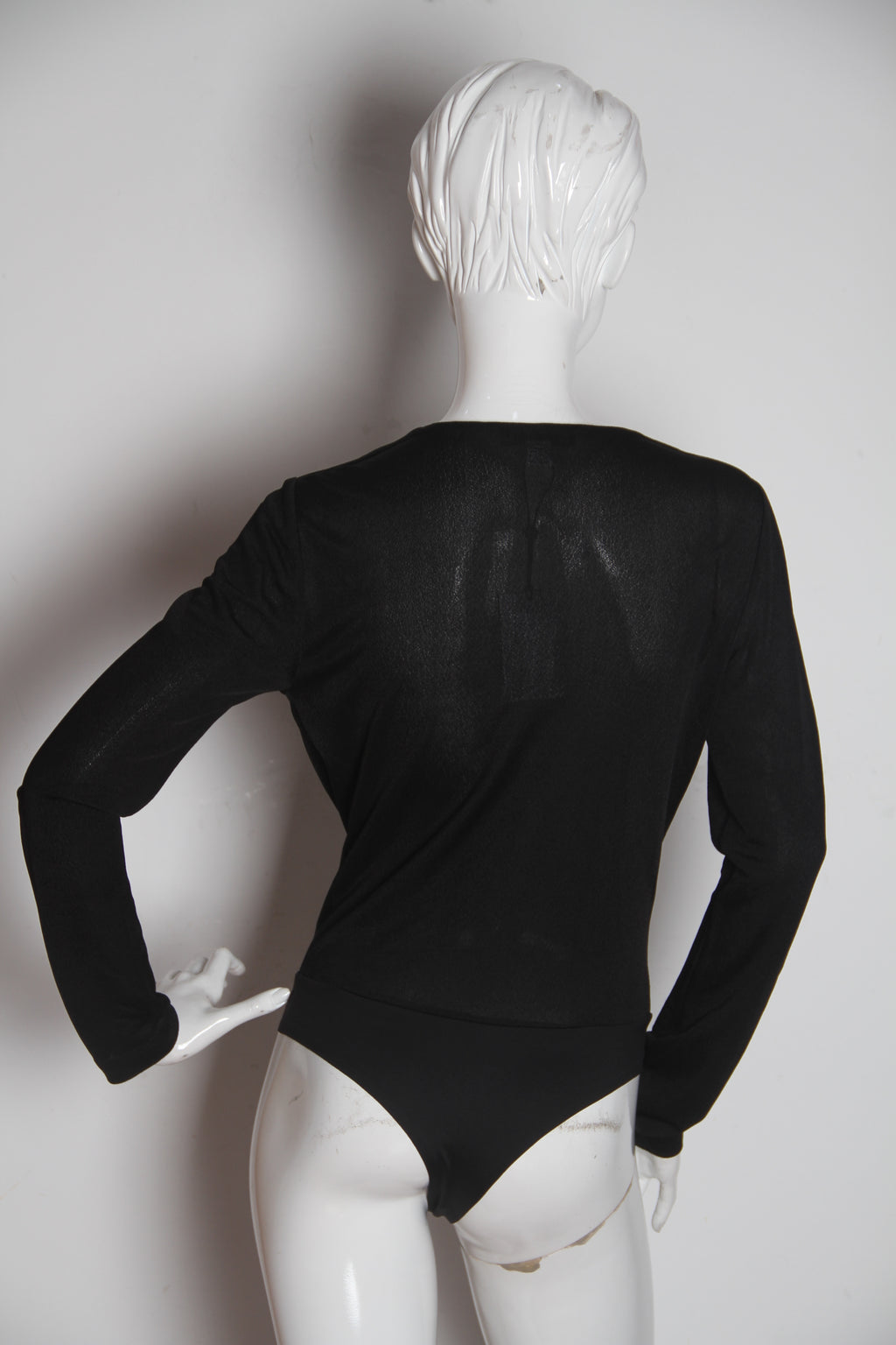 KY Custom Long Sleeve Jumpers Sexy V Neck Playsuit Soft Strech Shape Wear Jumpsuit